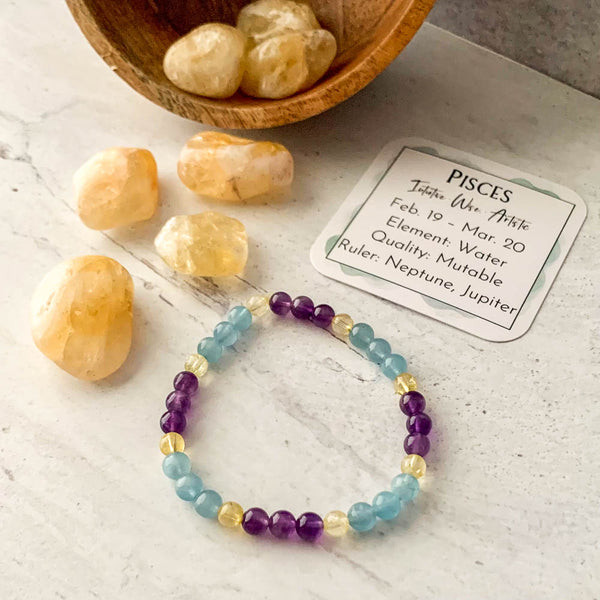 Pisces gemstone deals necklace