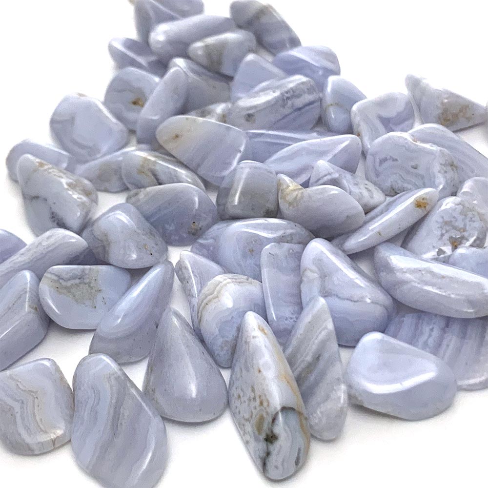 Blue Lace Agate Tumbled Stone – Ancient Element Creations