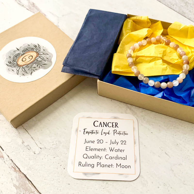 Cancer Zodiac Crystals Bracelet Box set