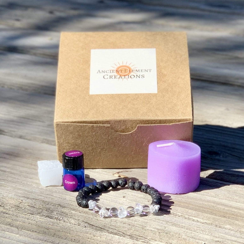 Crown Chakra Healing Crystals Bracelet and Kit